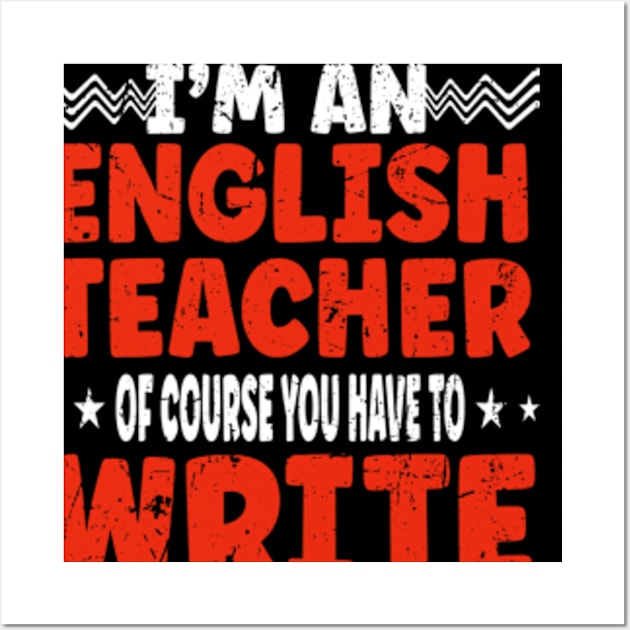 English Teacher Linguistics Grammar Professor Writer Editor Wall Art by David Brown